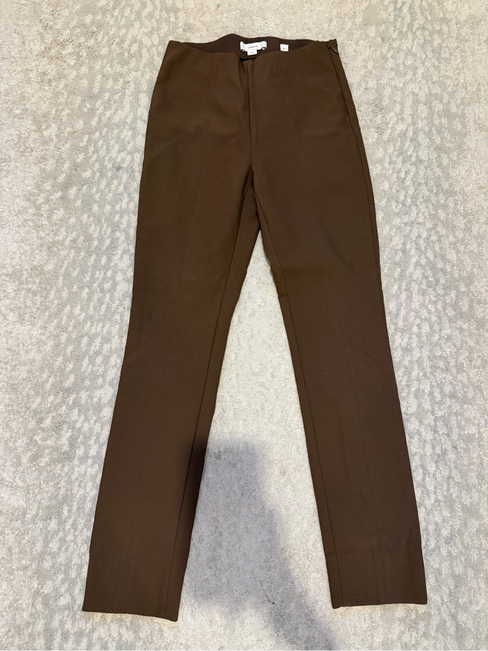 Vince Bobbi High-Rise Stitch-Seam Ponte Legging -NWOT XS - rare brown color